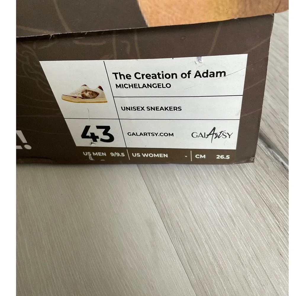 Galartsy The Creation of Adam Michelangelo Unisex Sneakers Size 9/9.5 New W Tags